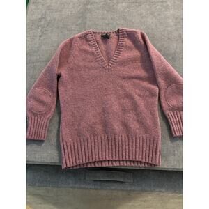 Vintage Lambswool Gap Sweater 3/4 Sleeve Purple XS